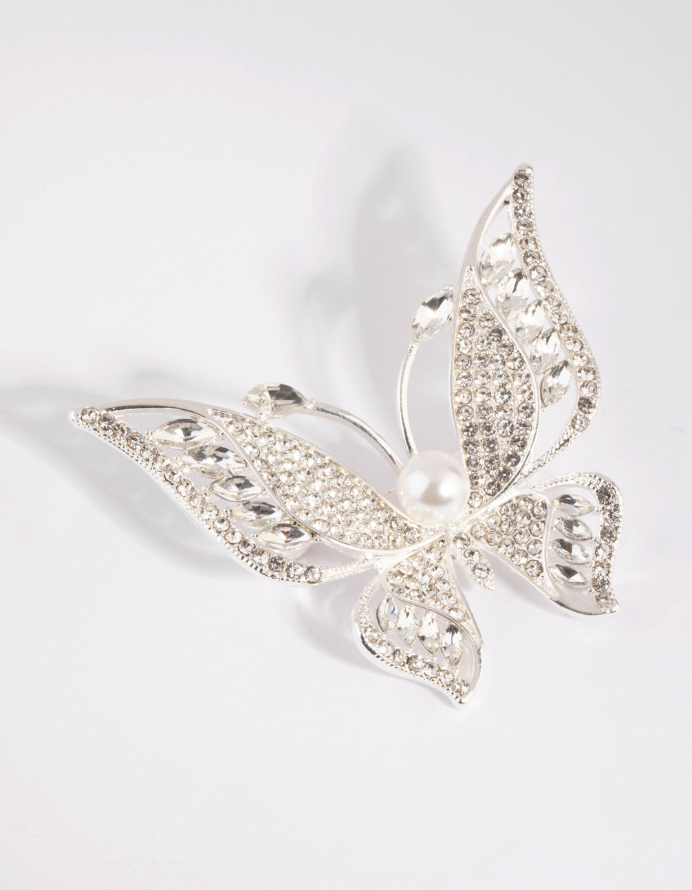 Lovisa Silver Butterfly & Pearl Brooch