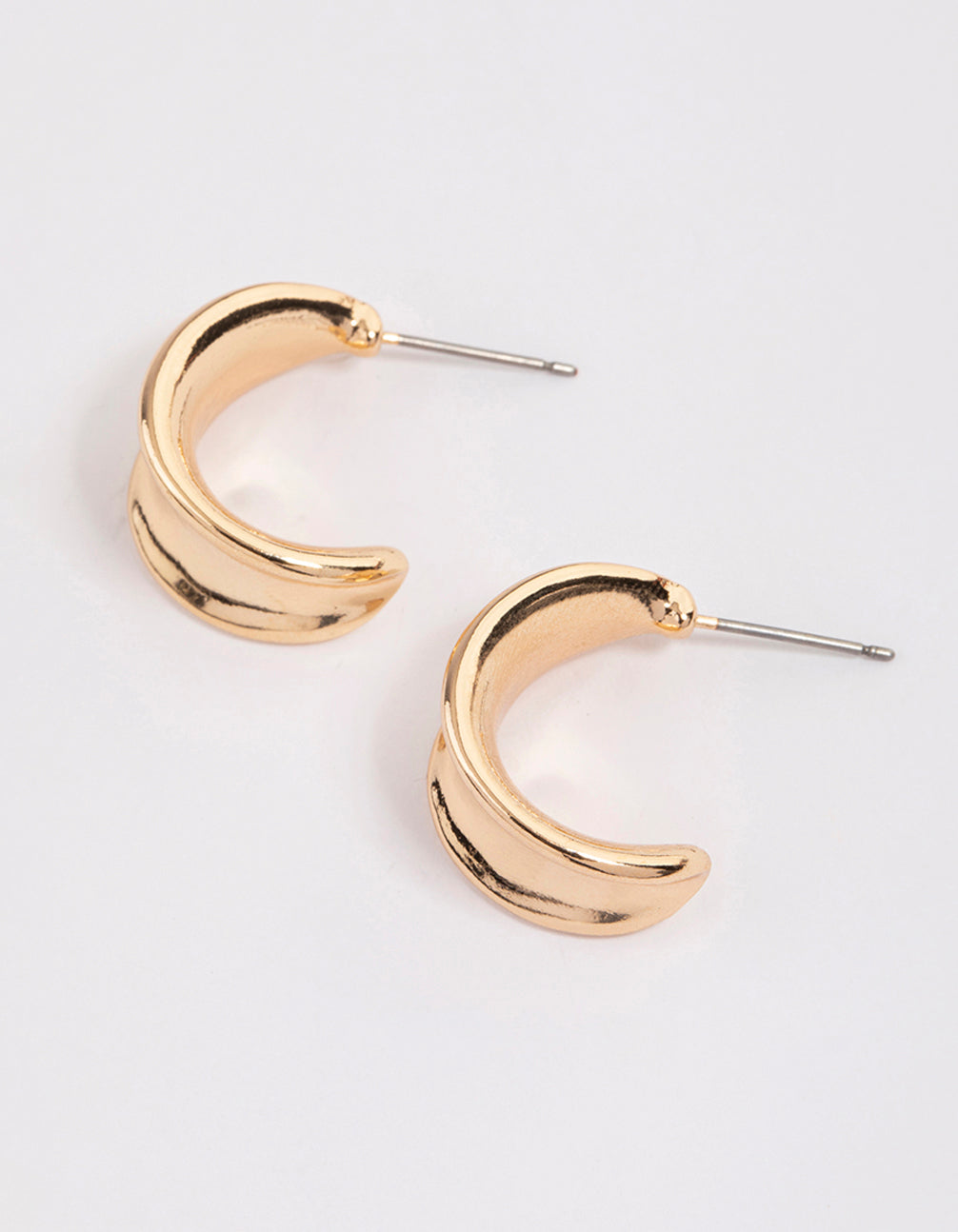 Lovisa Gold Wide Warped Hoop Earrrings