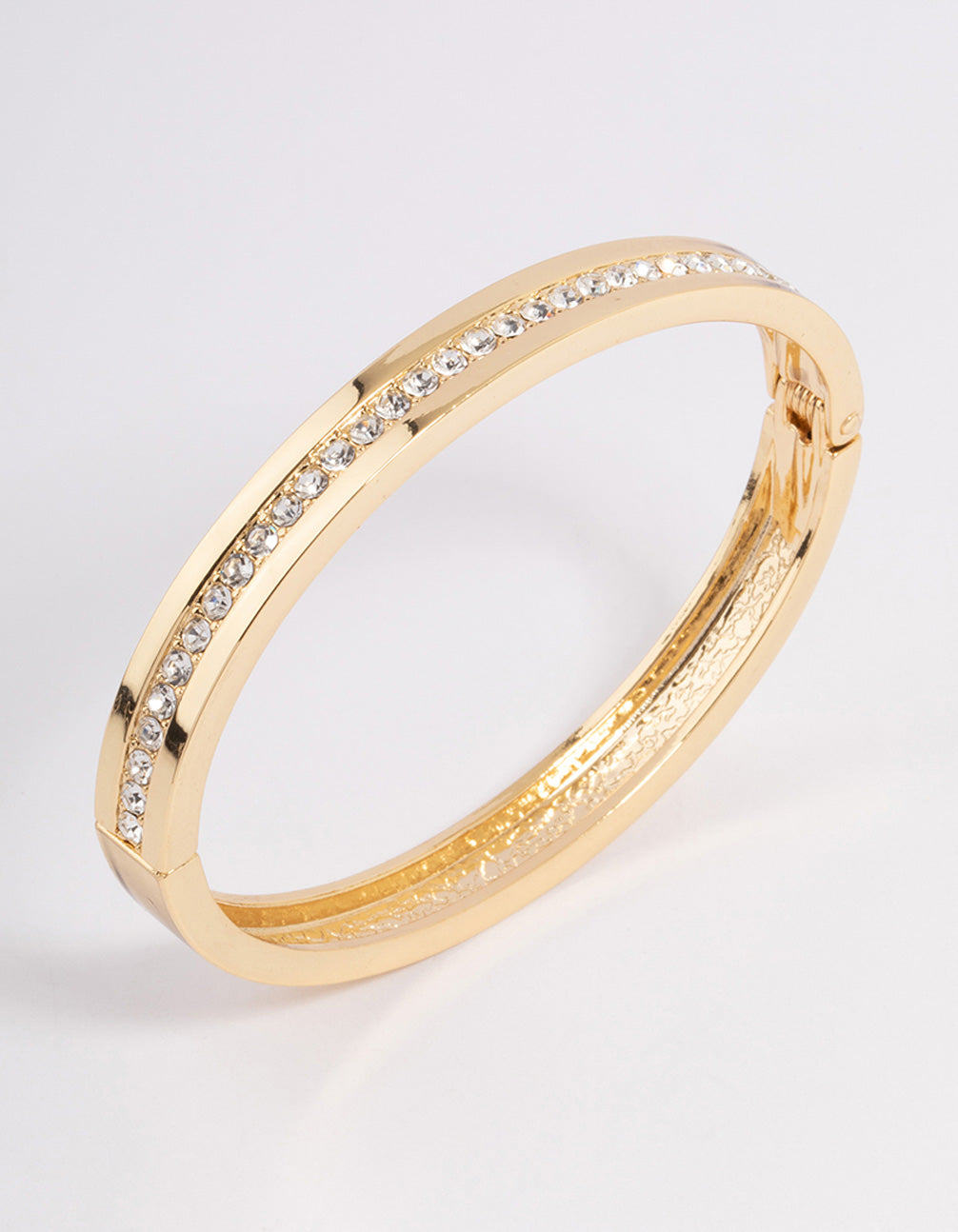 Lovisa Gold Plated Classic Diamante Hinge Bangle