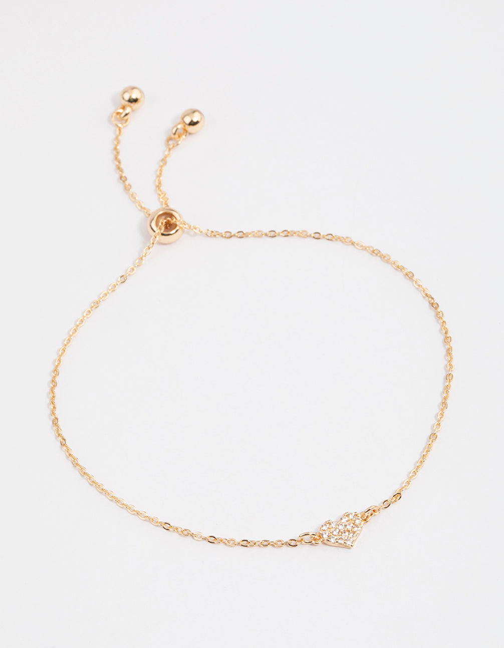 Lovisa Gold Pave Mini Heart Charm Bracelet