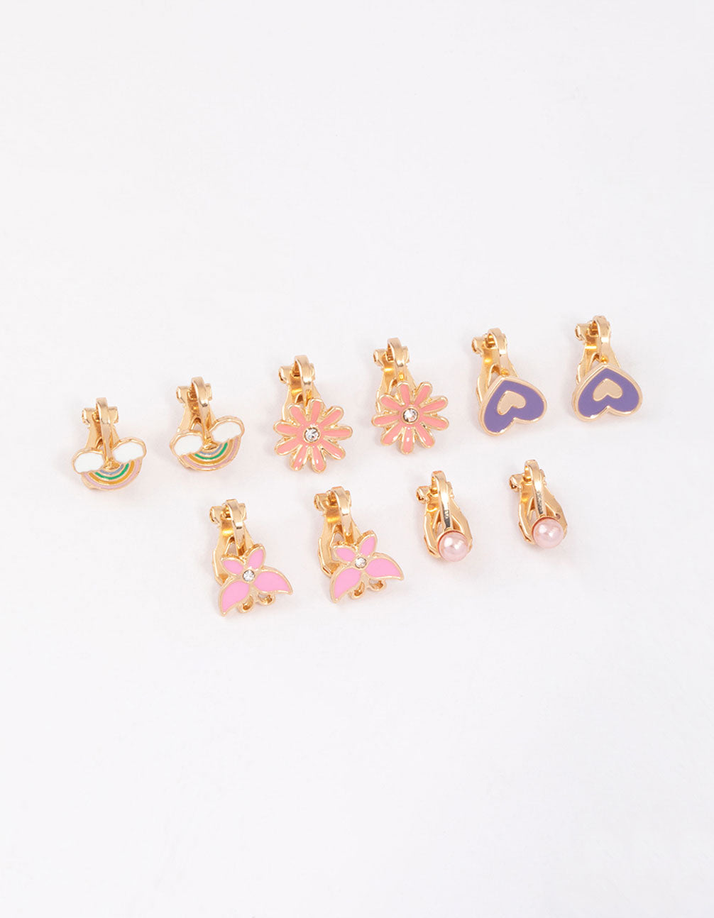 LNKOO 7 Pairs Girls Clip On Earrings Cute Dangle Drop Clip-on Earrings for  Girls Non Piercing Earrings Jewelry Set for Little Girls Fruit and Acrylic  Princess Earrings With Storage Box for Kids -