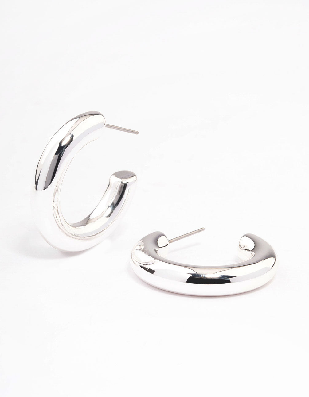 Lovisa Silver Thick Plain Hoop Earrings