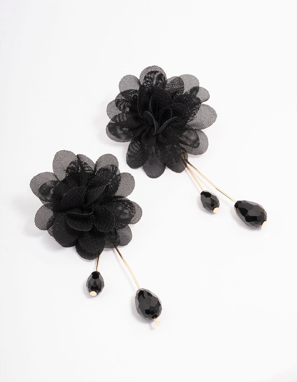 Lovisa Black Layered Flower Drop Earrings