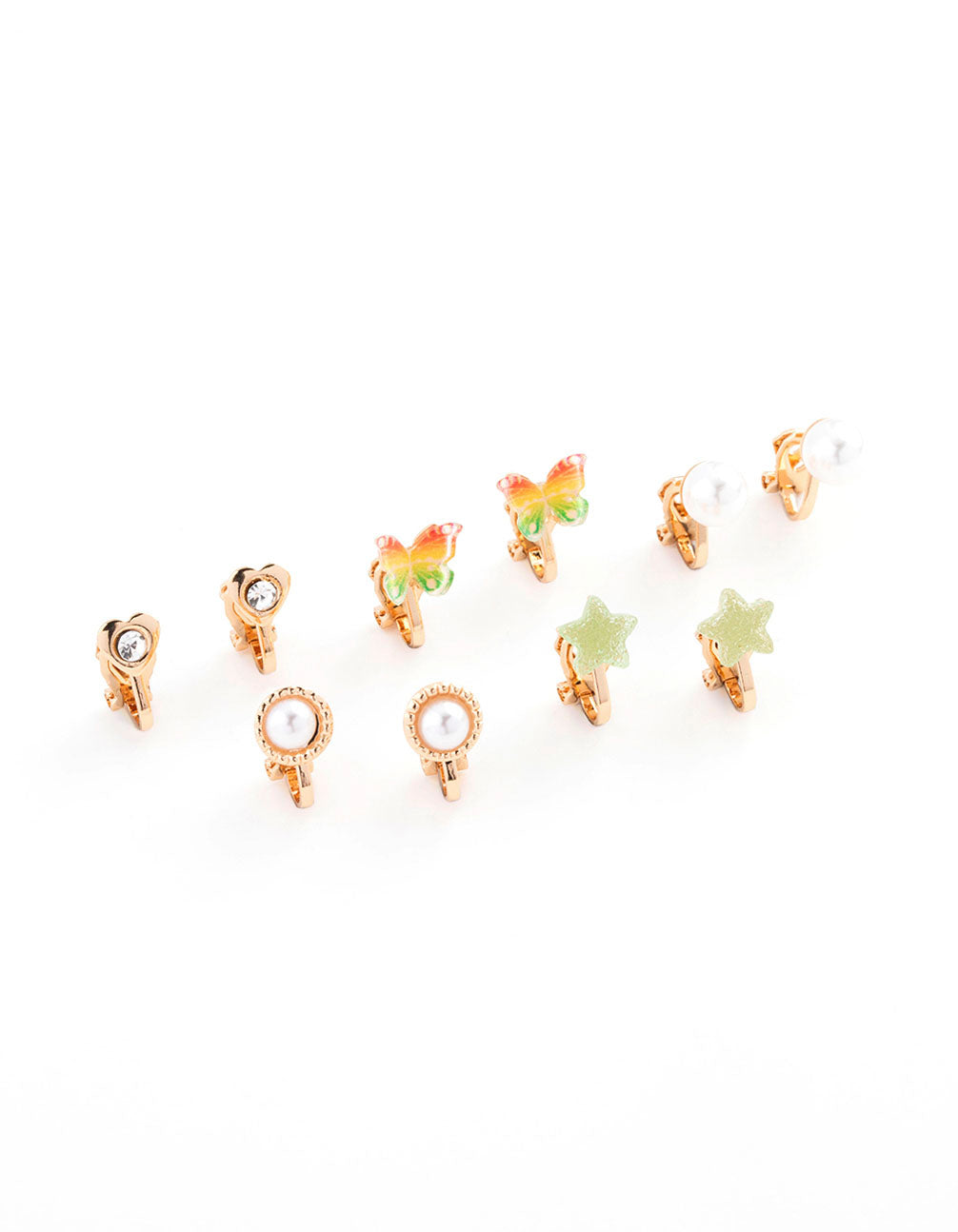 1 Pair Cute Crystal Jewelry Baby Girl Earrings Ear Clip No Piercing Earrings  Imitation Pearl Earrings