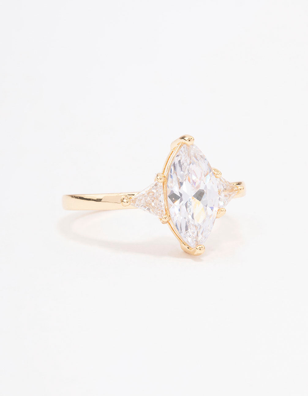 Rose gold fake sales diamond ring