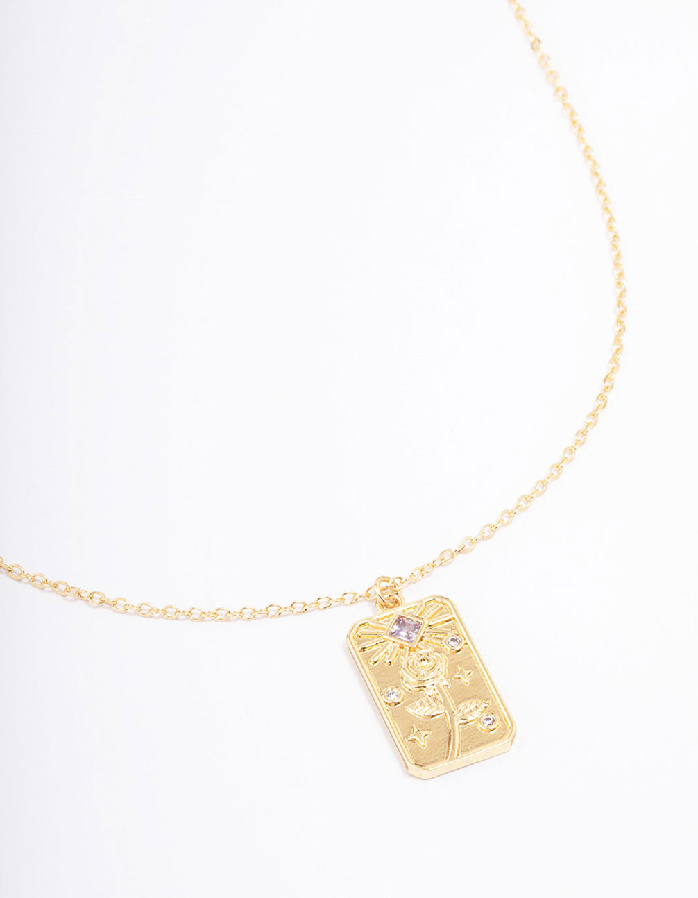 Letter S Gold Plated Layered Diamante Initial Necklace - Lovisa