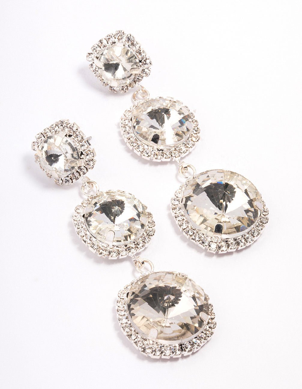 Lovisa Silver Multi Diamante Drop Earrings