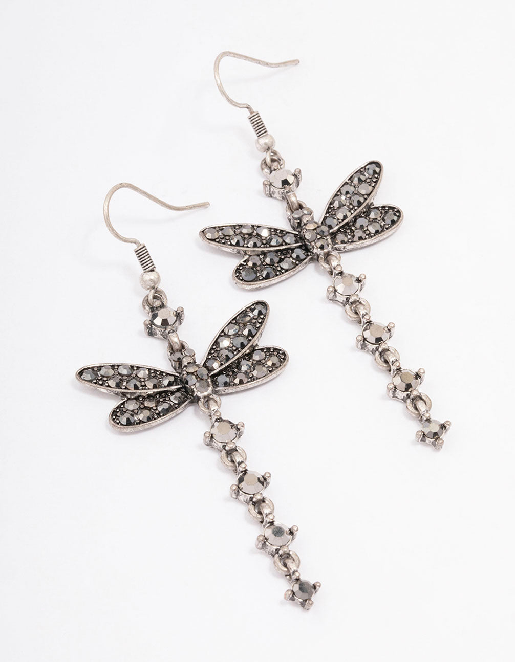 Lovisa Antique Silver Dragonfly Drop Earrings