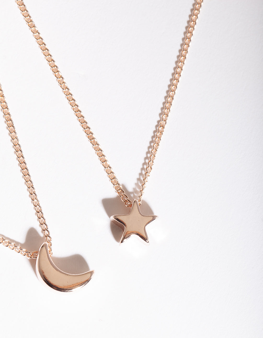 Rose Gold Polished Moon Star Necklace Set | Lovisa Jewellery Australia