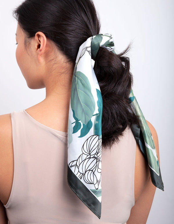 ASOS DESIGN hair scarf in sheer green check  ASOS