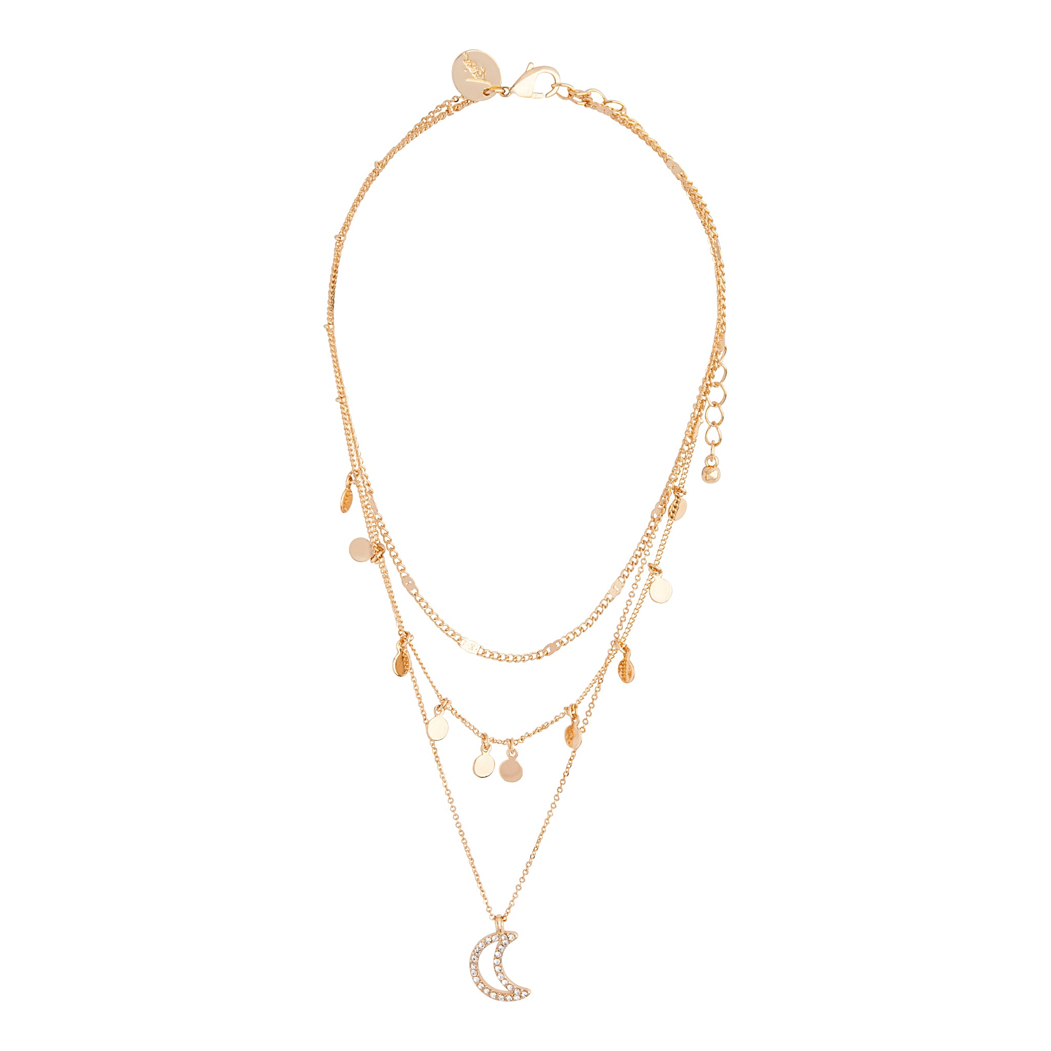 Gold Moon Charm Layer Necklace – Lovisa