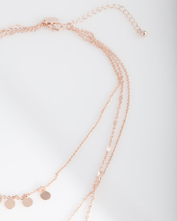 Rose Gold Layered Stone Necklace – Lovisa
