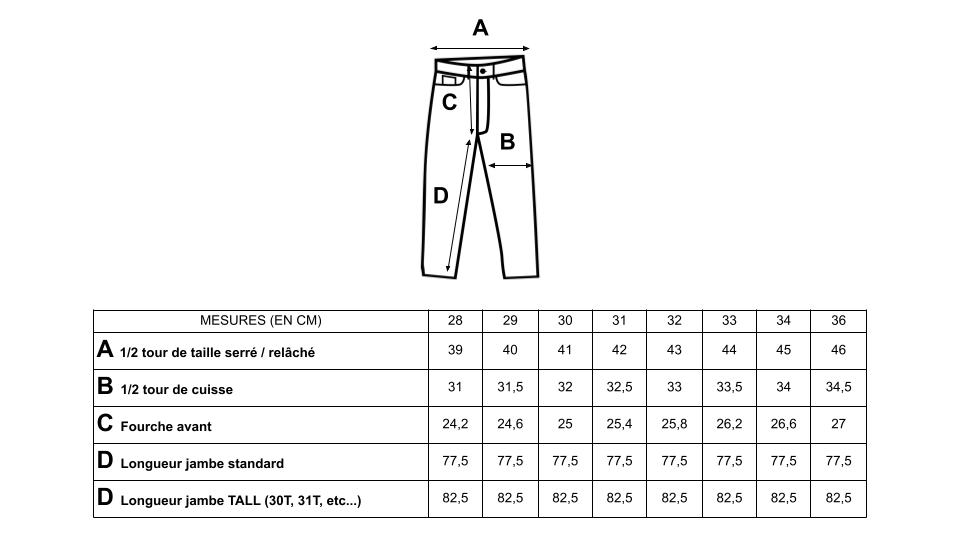 Charles Size Guide - forlife