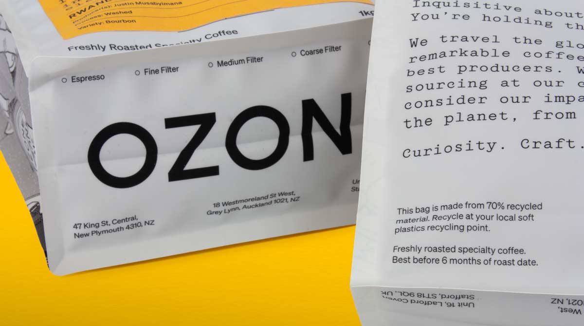 Our packaging is changing - bag bottom image featuring artwork and a yellow background