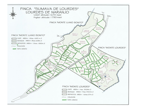 Map of Finca Sumava de Lourdes