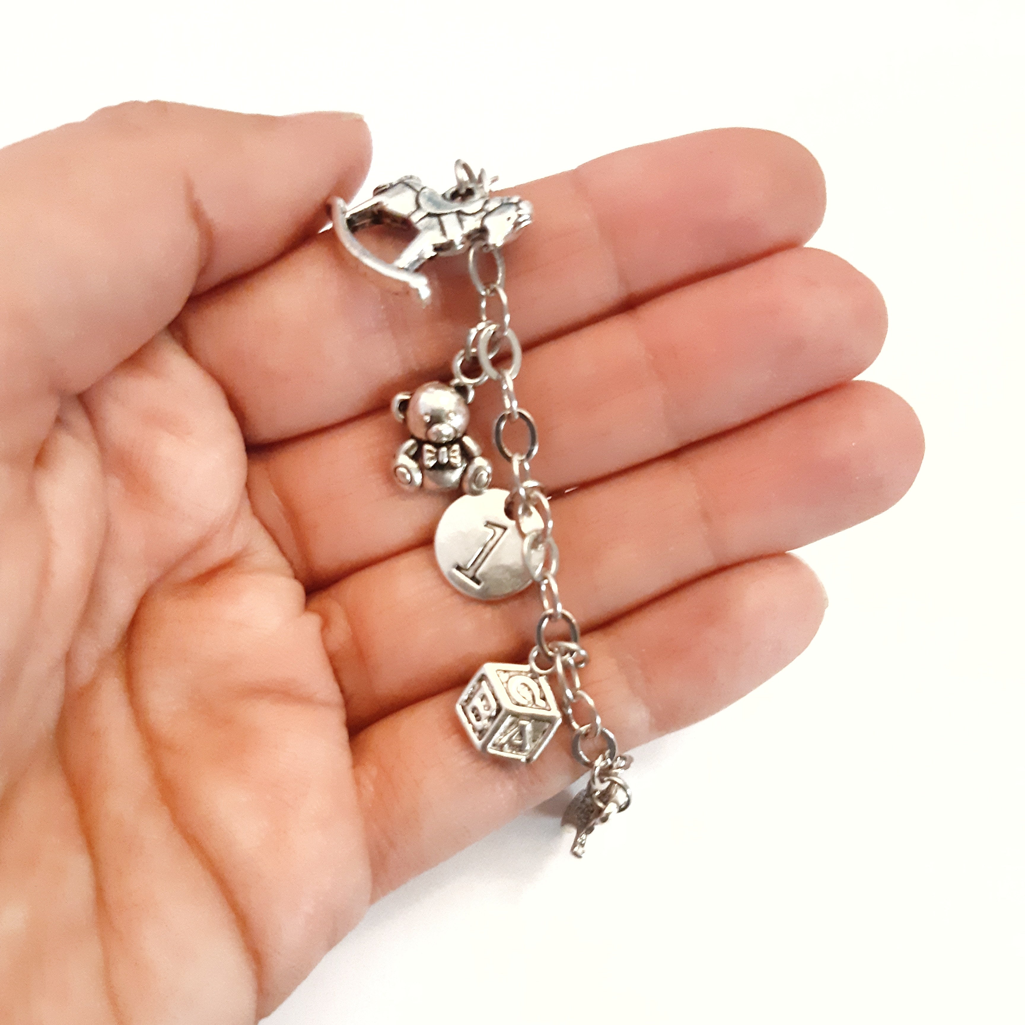 1st Birthday Baby Keepsake Charm Bracelet Kathryn Toner Designs