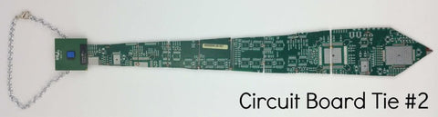 The second Real Circuit Board tie with wavy edges on both sides of the circuit board squares, that make up the necktie