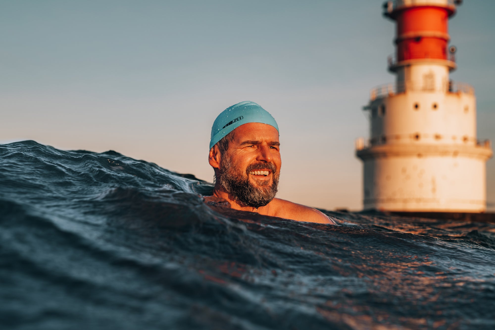 Irish marathon swimmer Dave Berry, for Outdoor Swimming Society.