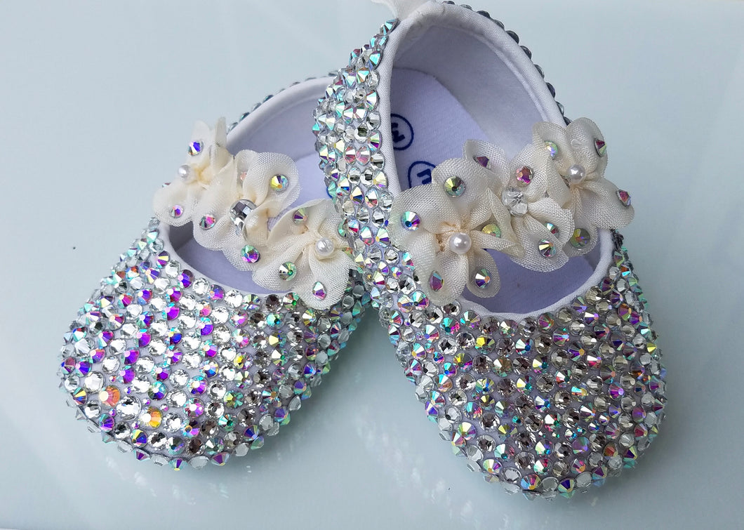 swarovski crystal baby booties