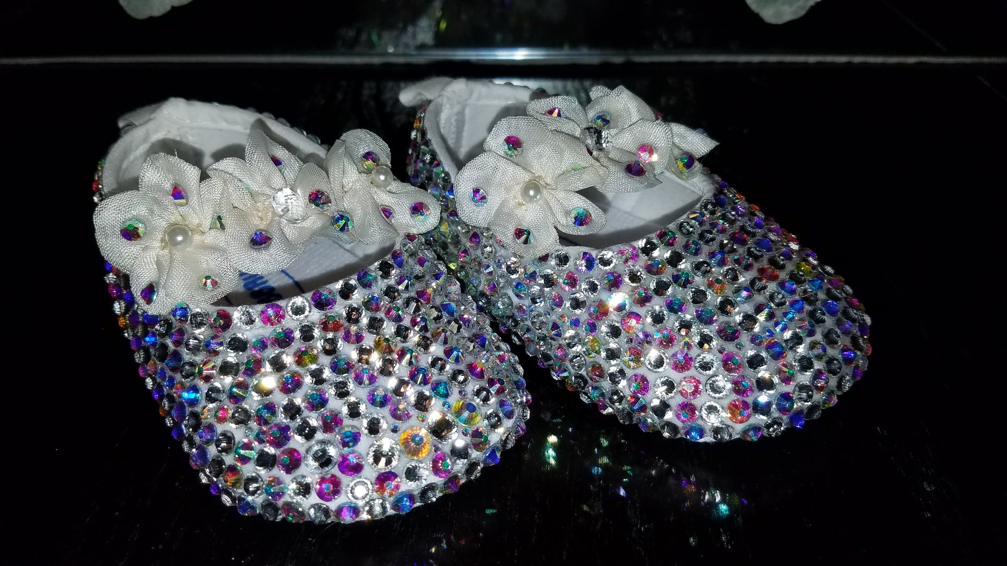 rhinestone baby shoes