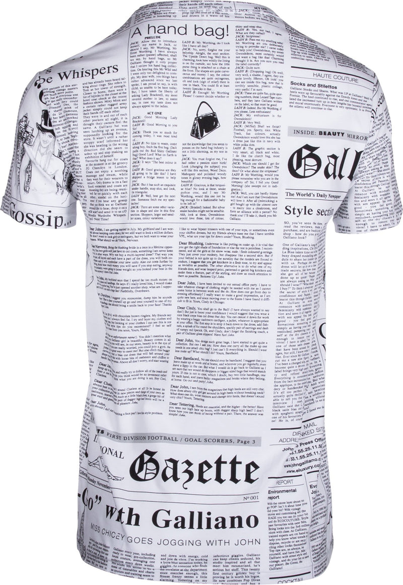 John Galliano Gazette Newspaper Tee Shirt | EL CYCER