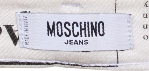 moschino newspaper print jeans