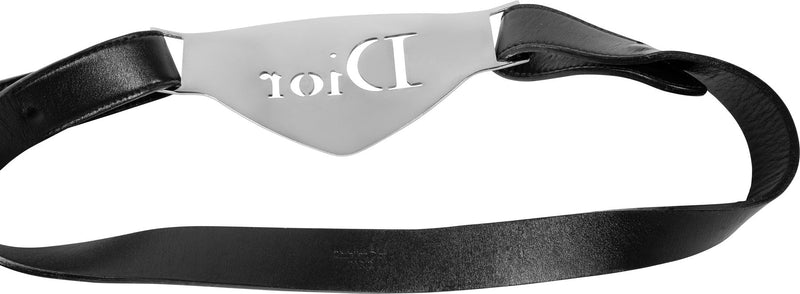 Christian Dior Giant Silver Plate Logo Belt | EL CYCER