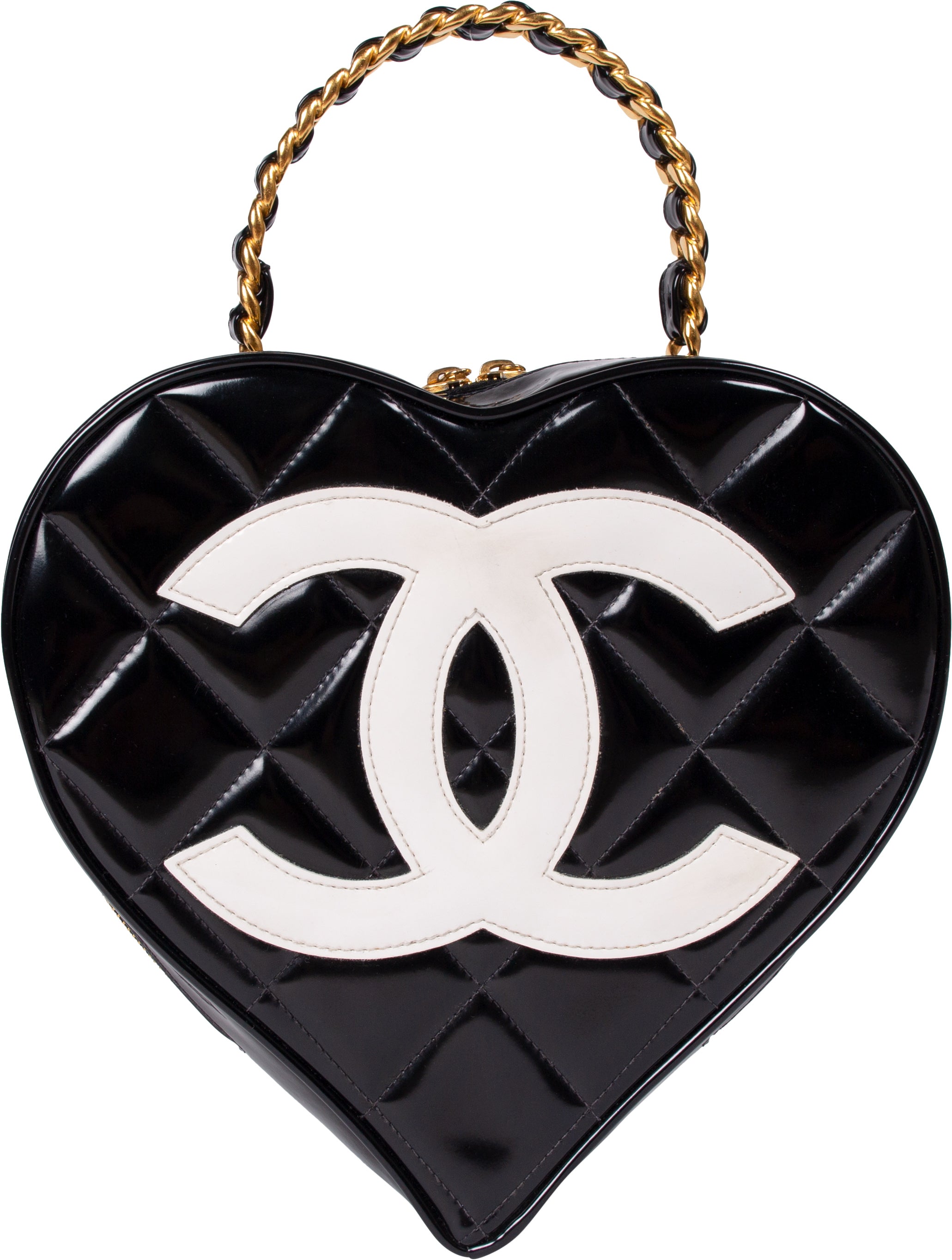 Image of Chanel Spring 1995 Quilted Heart Vanity Bag