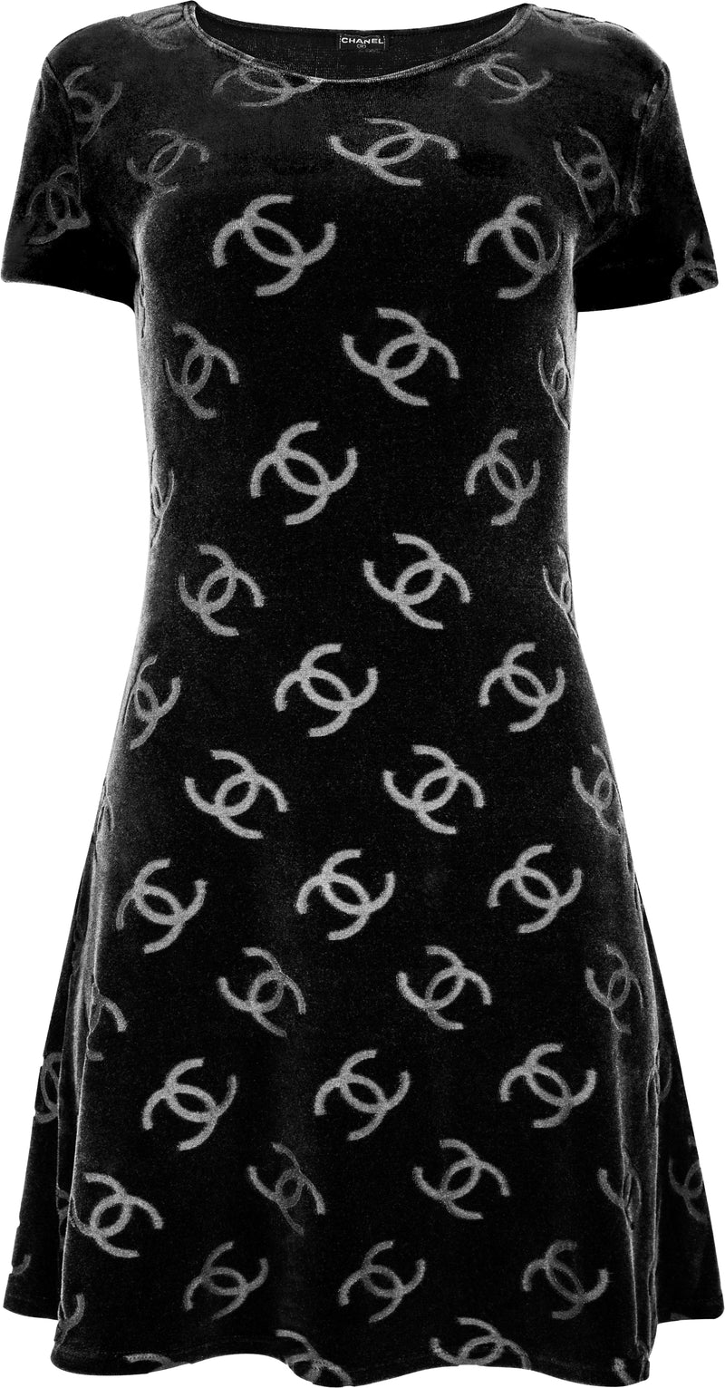 chanel black mini dress