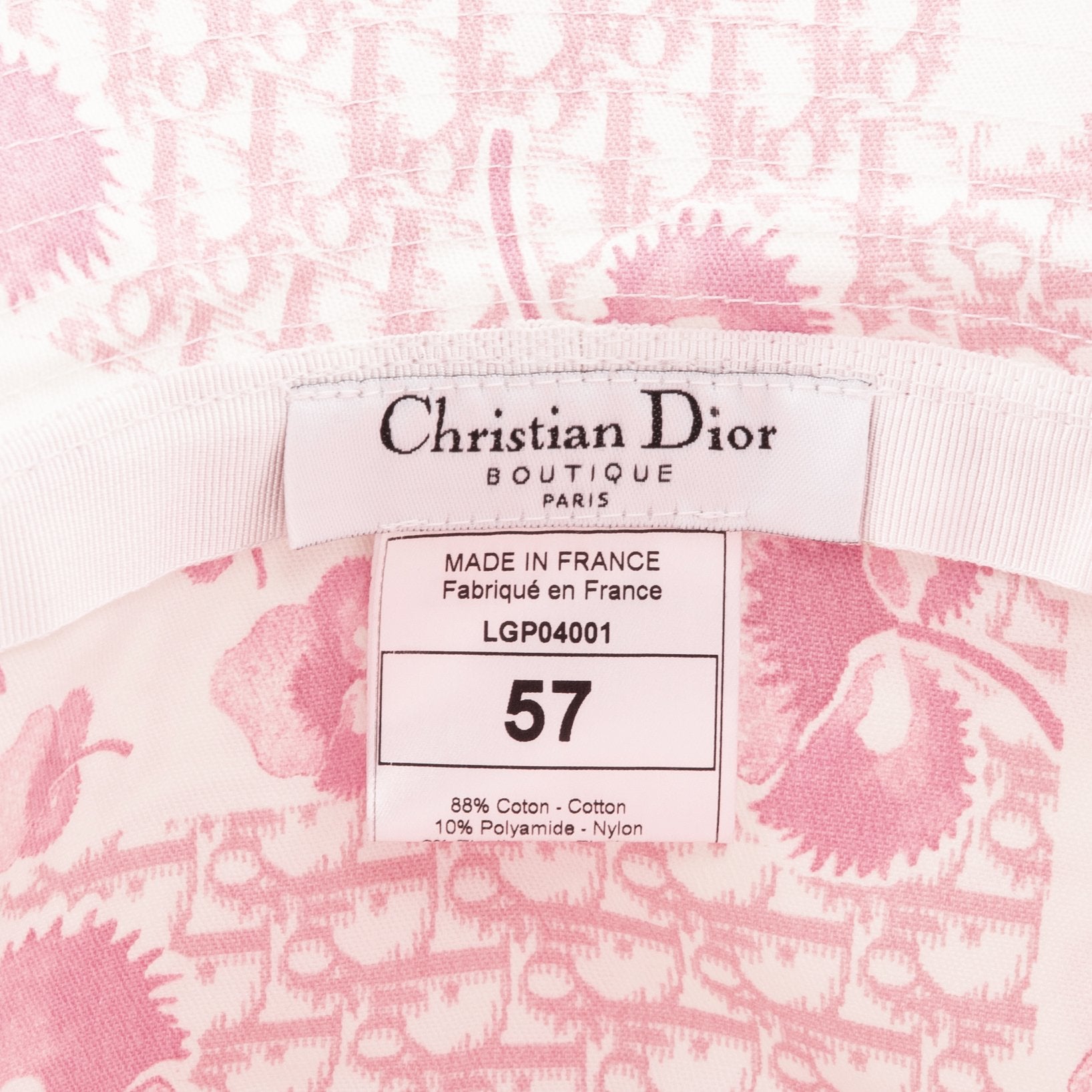 Christian Dior Diorissimo Resort 2005 Logo Flowers Bucket Hat | EL CYCER