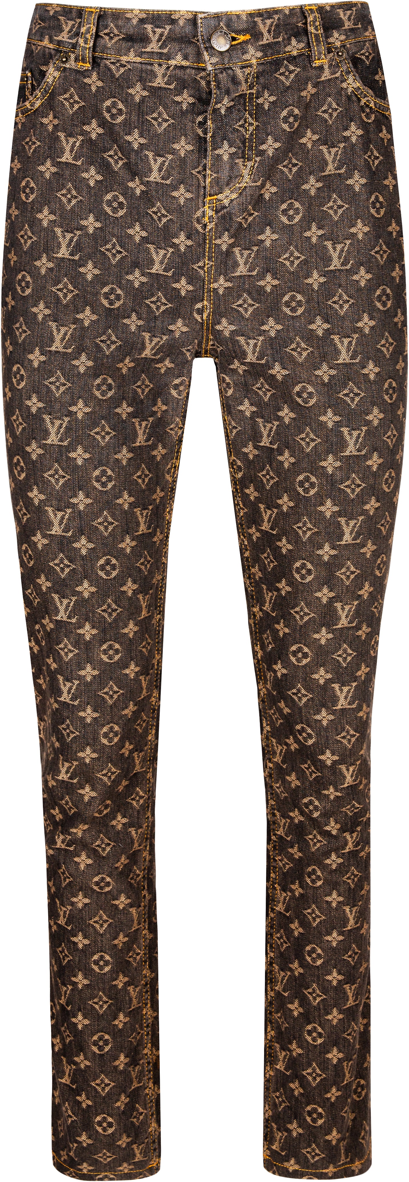 Louis Vuitton Monogram High-Waisted Denim Pants | EL CYCER