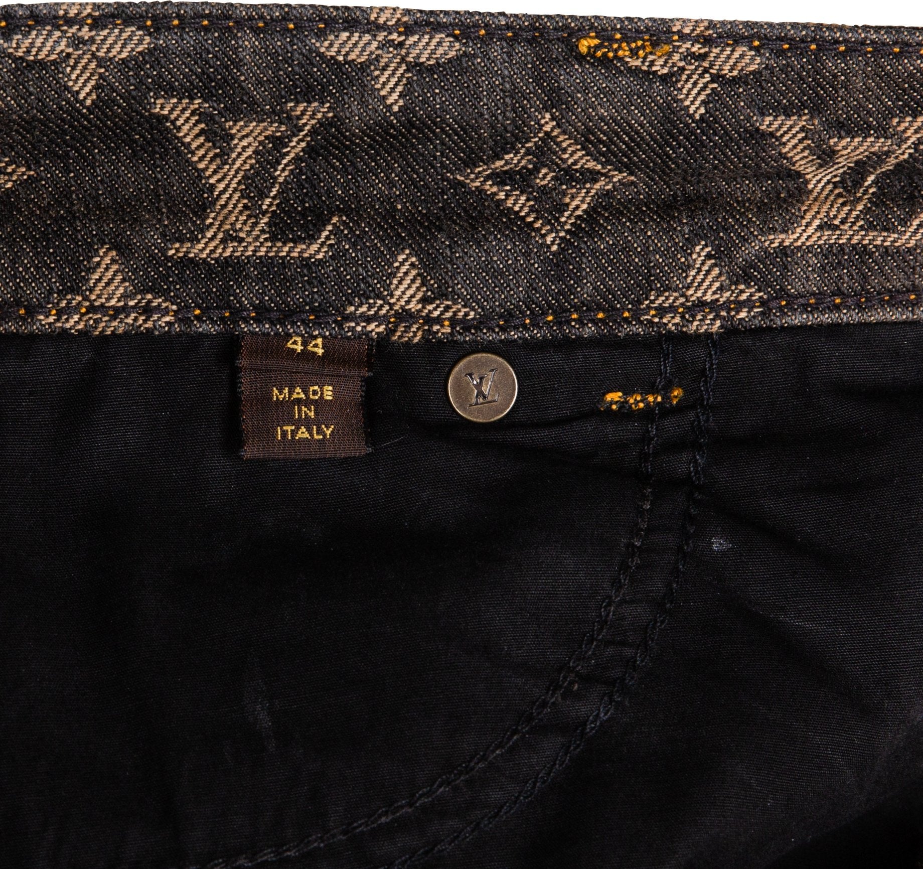 Louis Vuitton Monogram High-Waisted Denim Pants | EL CYCER