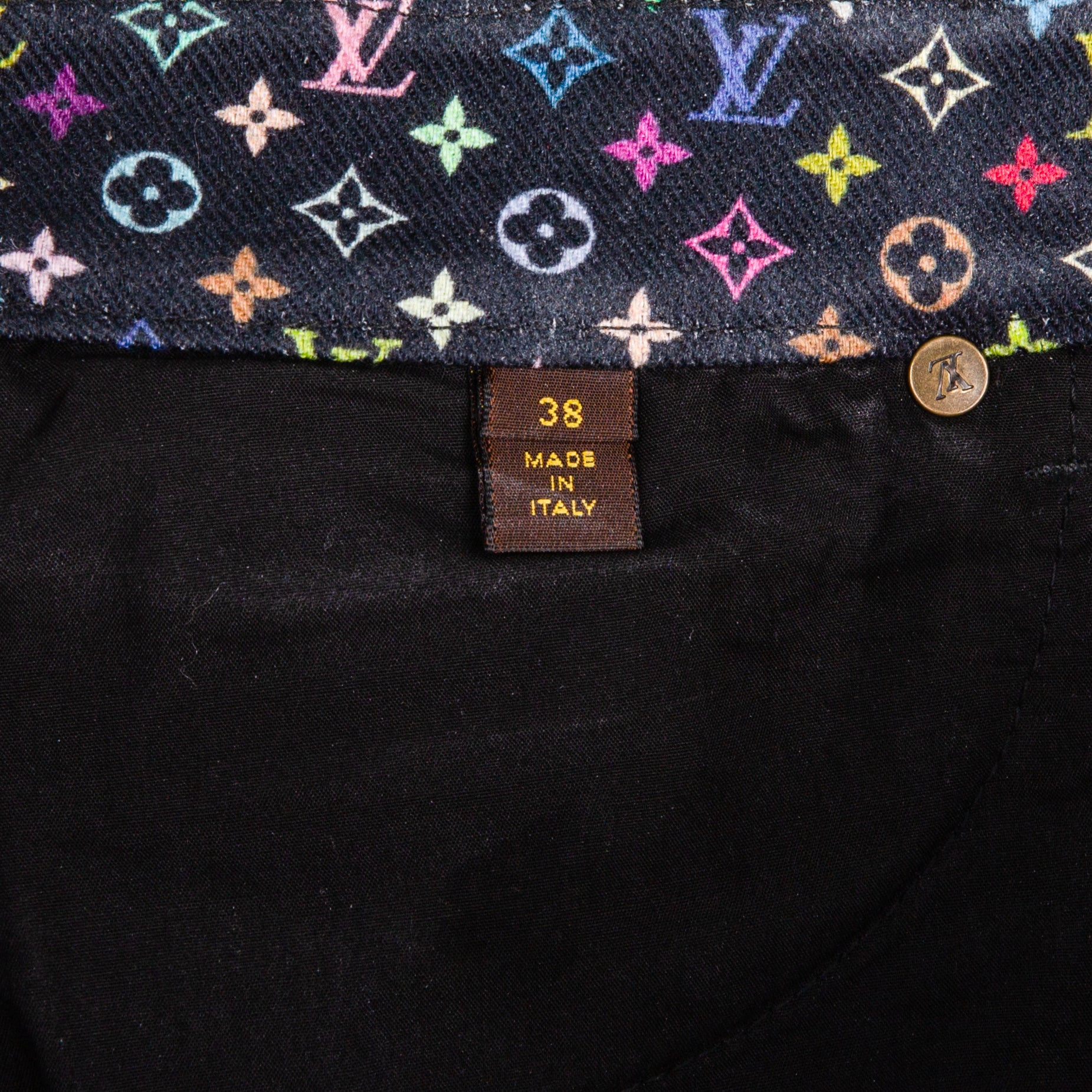 Louis Vuitton Multicolor Monogram Denim Shorts | EL CYCER
