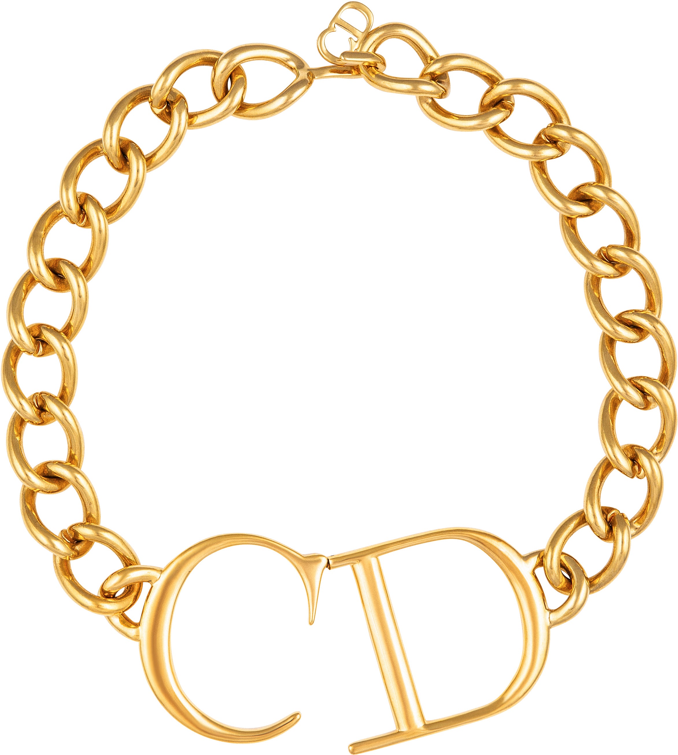 image of Christian Dior Fall 2000 Giant CD Choker Necklace