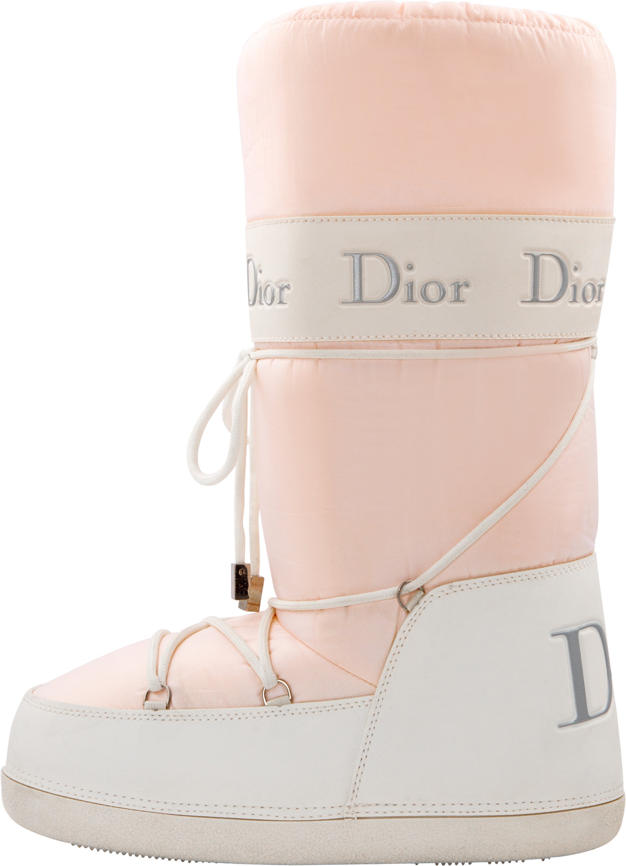 Christian Dior Pink Logo Moon Boots | EL CYCER