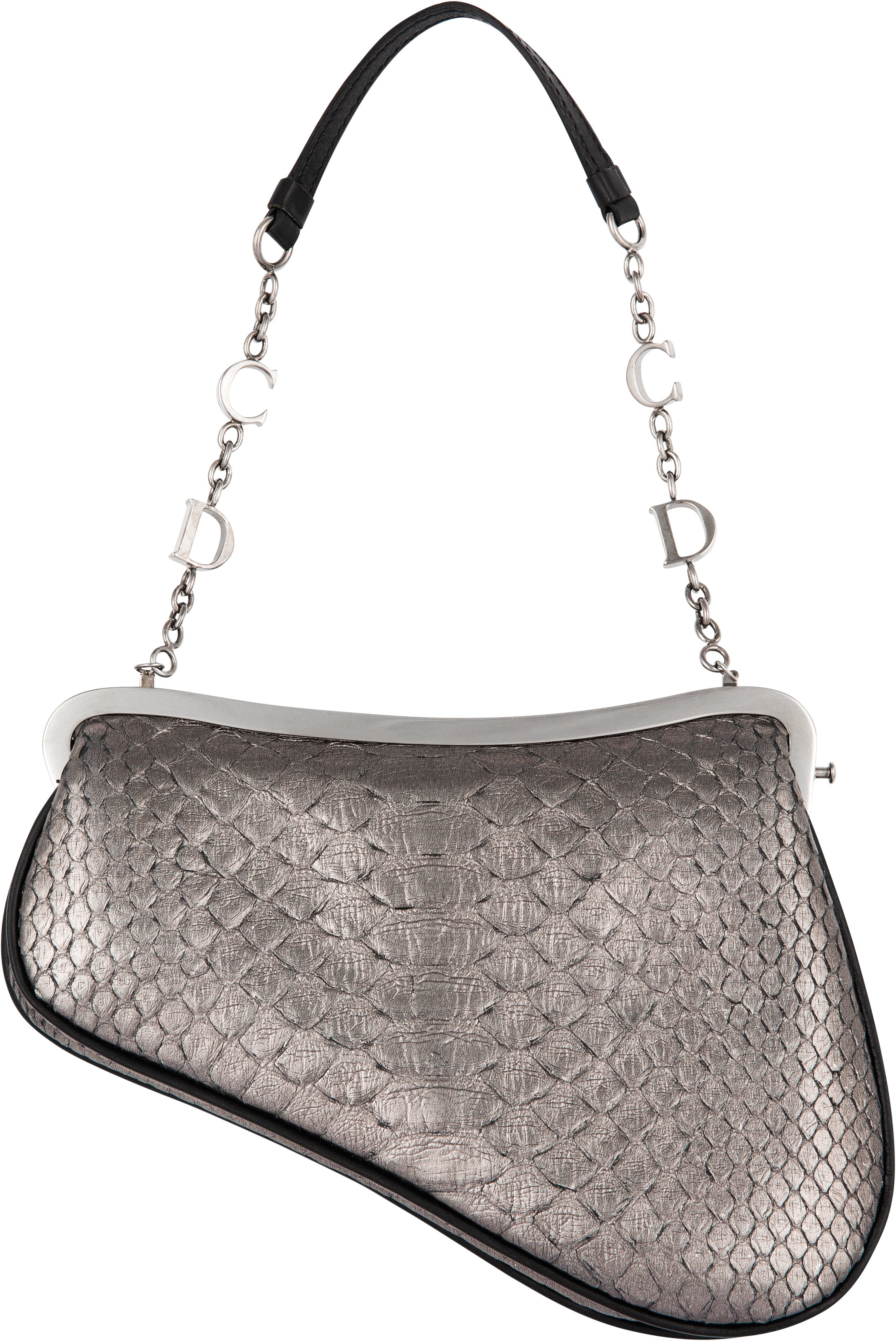 Christian Dior Metallic Leather Saddle Bag | EL CYCER