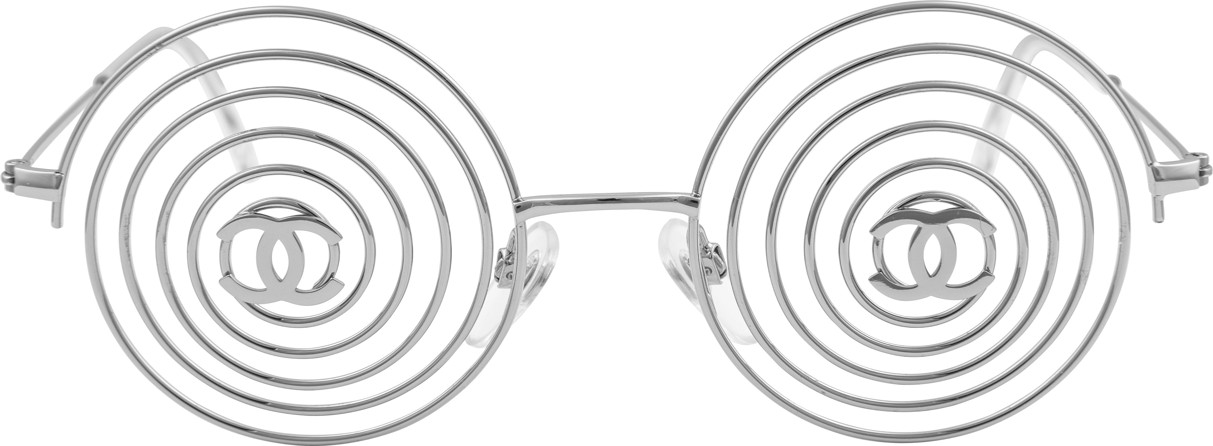 Image of Chanel Spring 1996 Runway Wire Logo Sunglasses