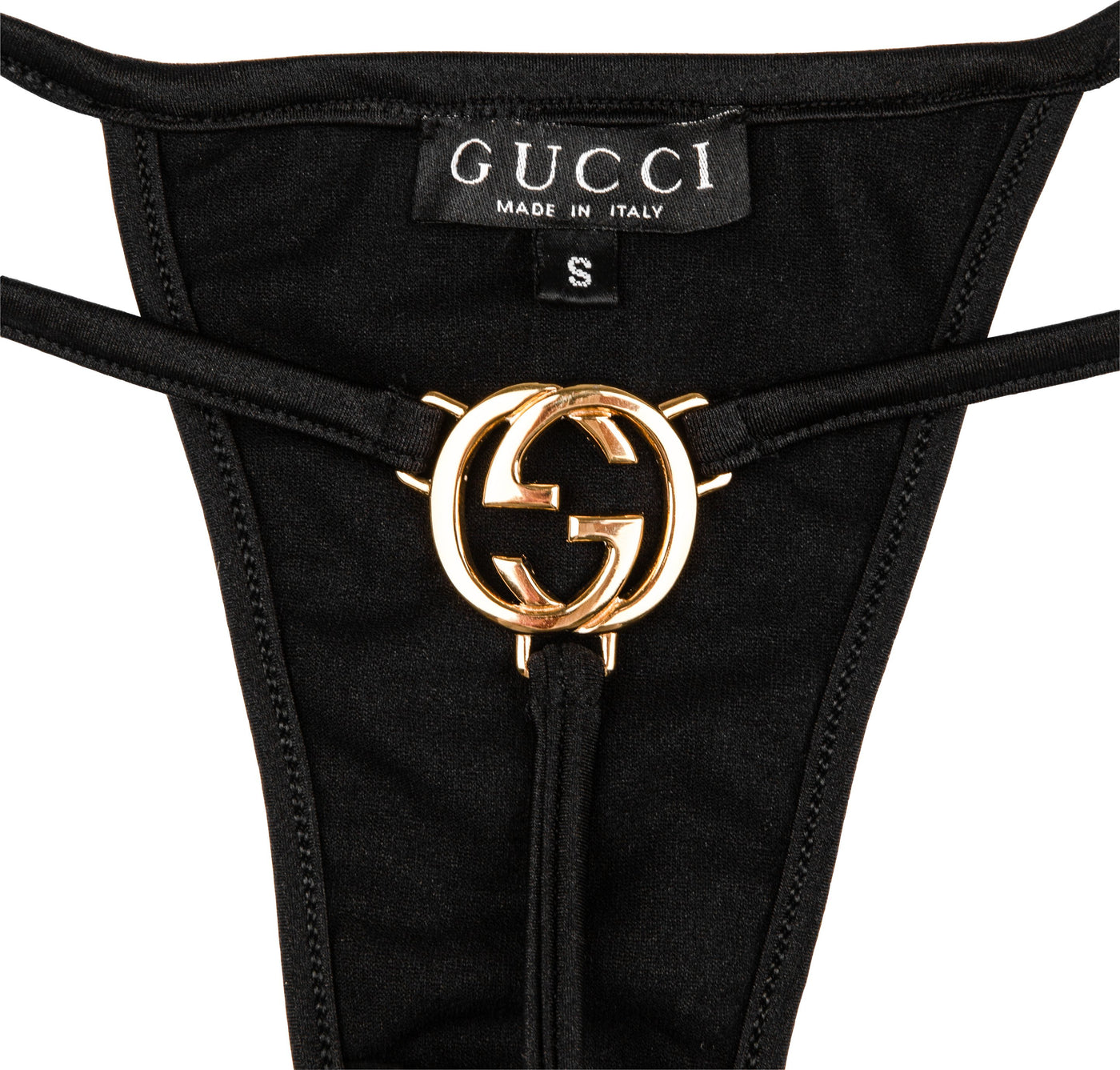 Gucci Museum Spring 1997 Runway Metal Logo G-String | EL CYCER
