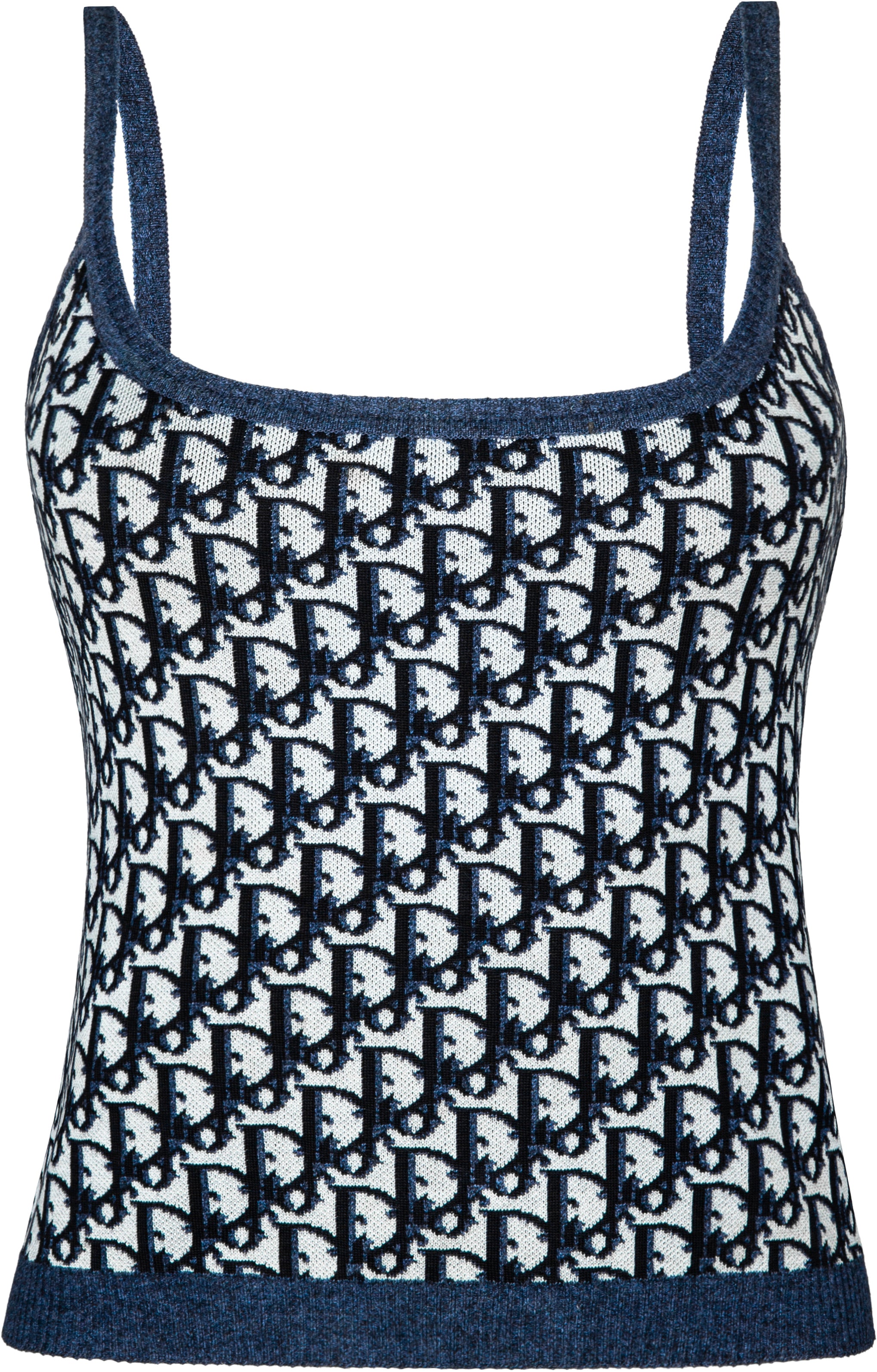 Christian Dior Navy Diorissimo Knit Camisole Top EL CYCER