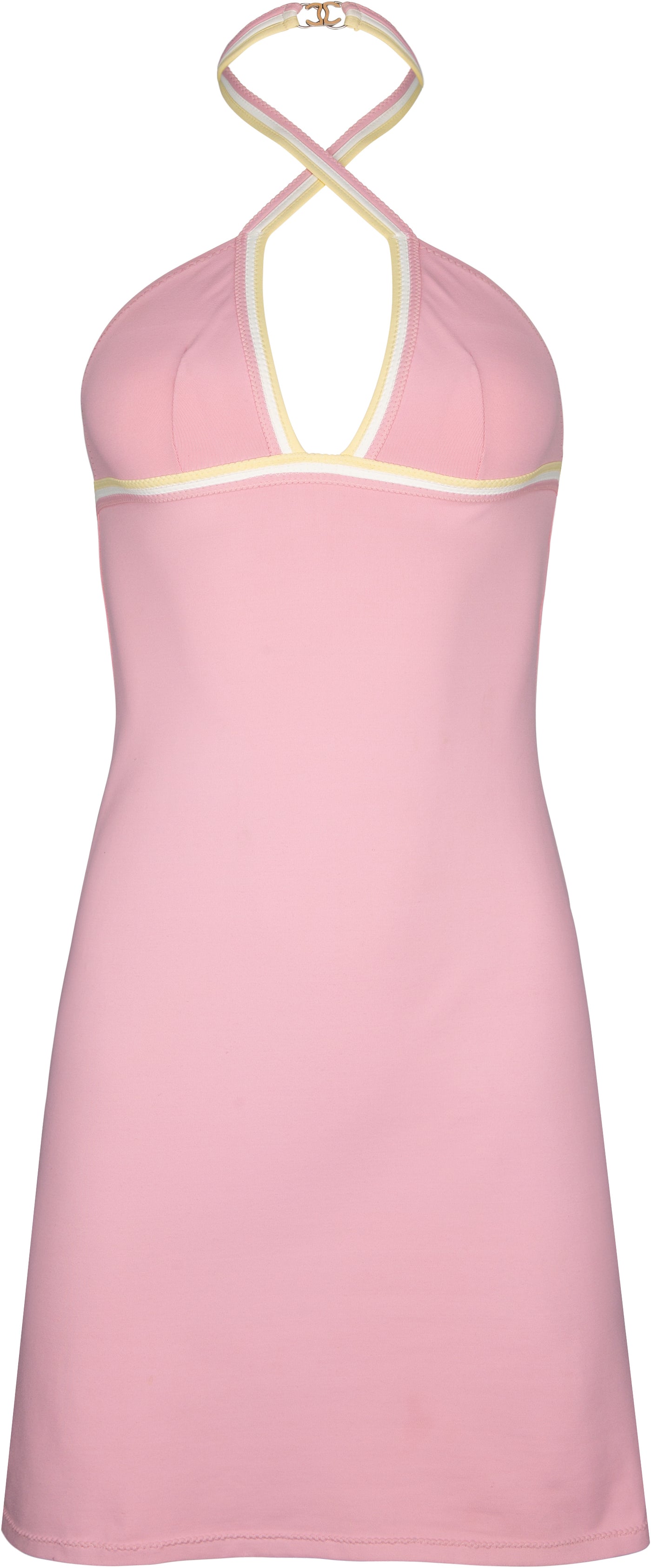 Chanel Cruise 2004 Logo Halter Mini Dress | EL CYCER