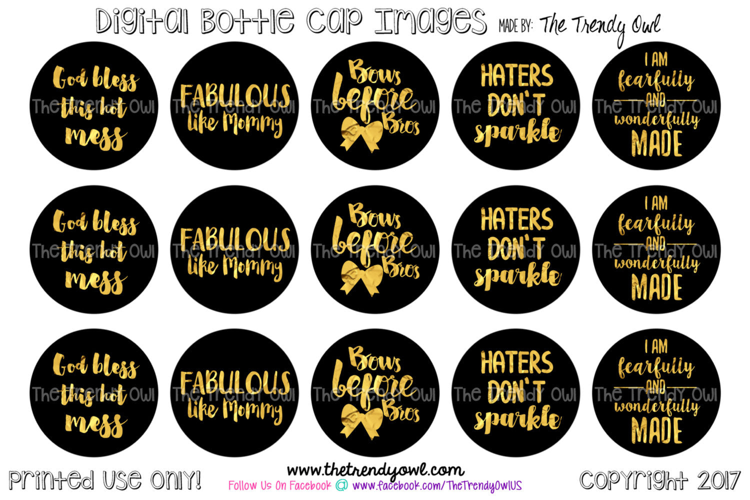 Gold Black Sayingsquotes Bows Before Bros 1 Bottle Cap Images Instant Download