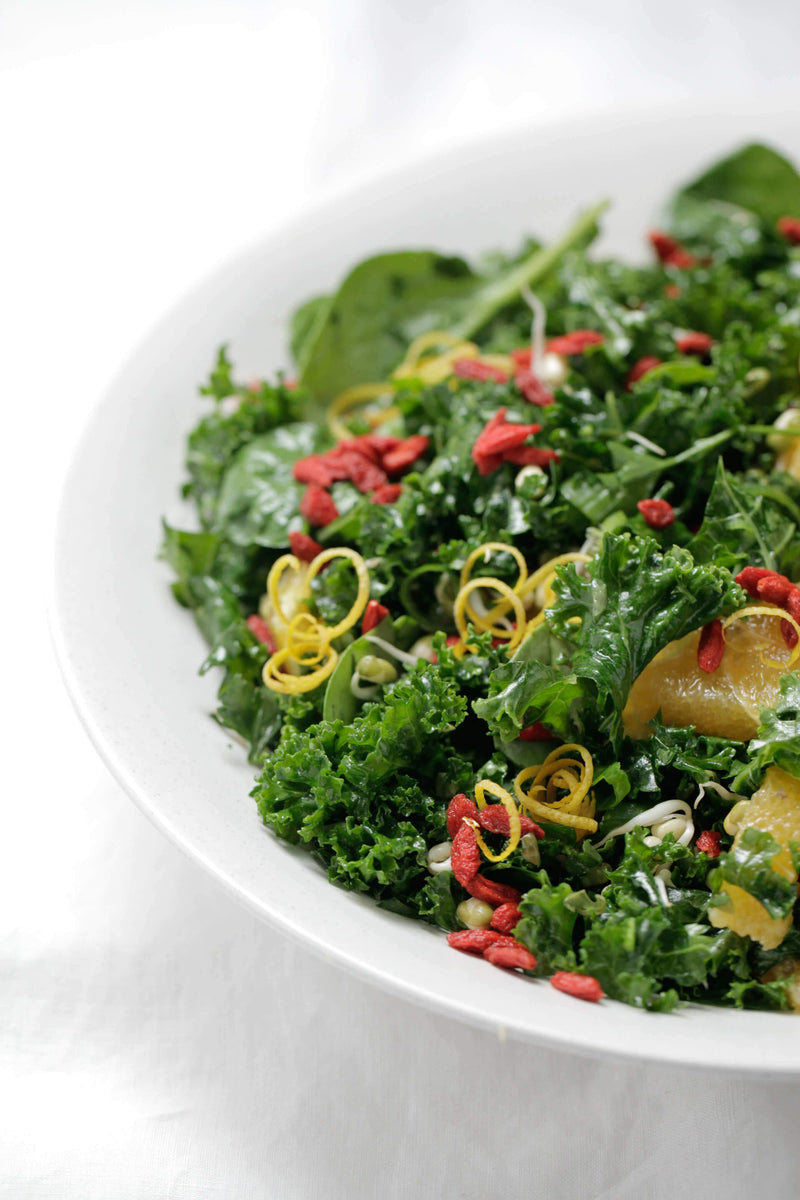 Kale + Spinach Detox Salad Recipe The Healthy Chef