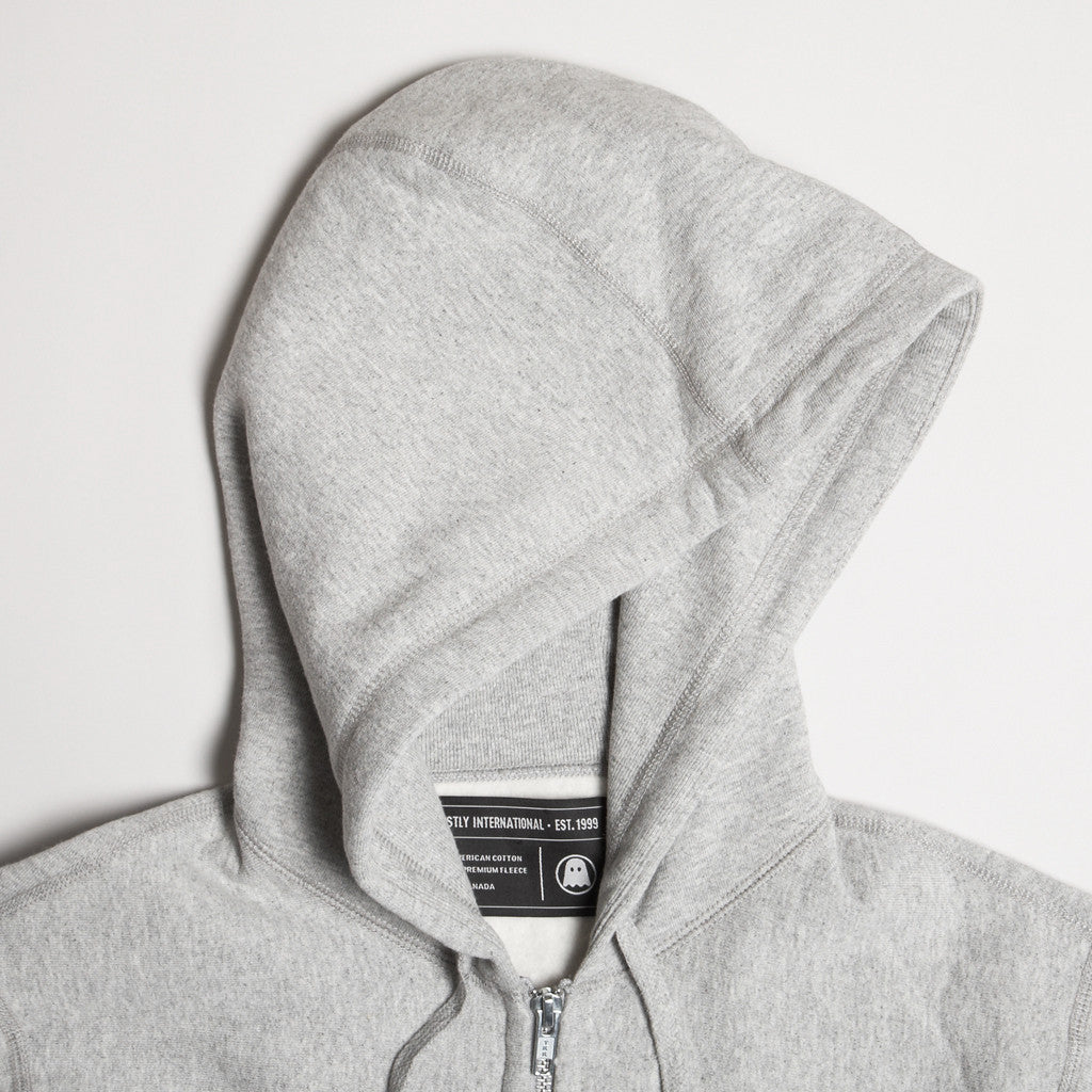 Grey Zip Hoodie | Clothing | The Ghostly Store
