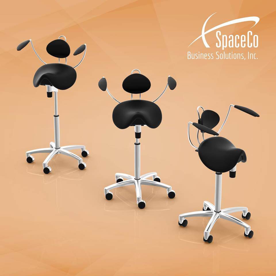 Finest Quality Sit-Stand Saddle Chair with Back Rest for Better Postur