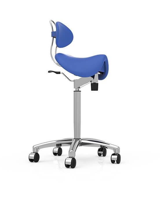 Finest Quality Sit-Stand Saddle Chair with Back Rest for Better Posture