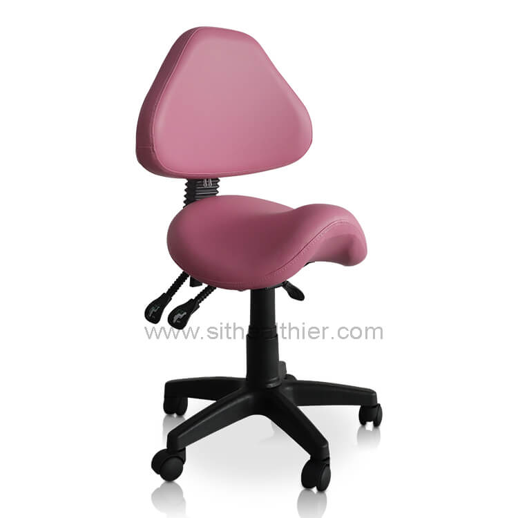 Saddle Shape Stool with Back Support and Tilt-able seat – ErgoStools