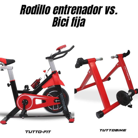 bicicleta fija vs rodillo entrenador entrenar en casa ciclismo