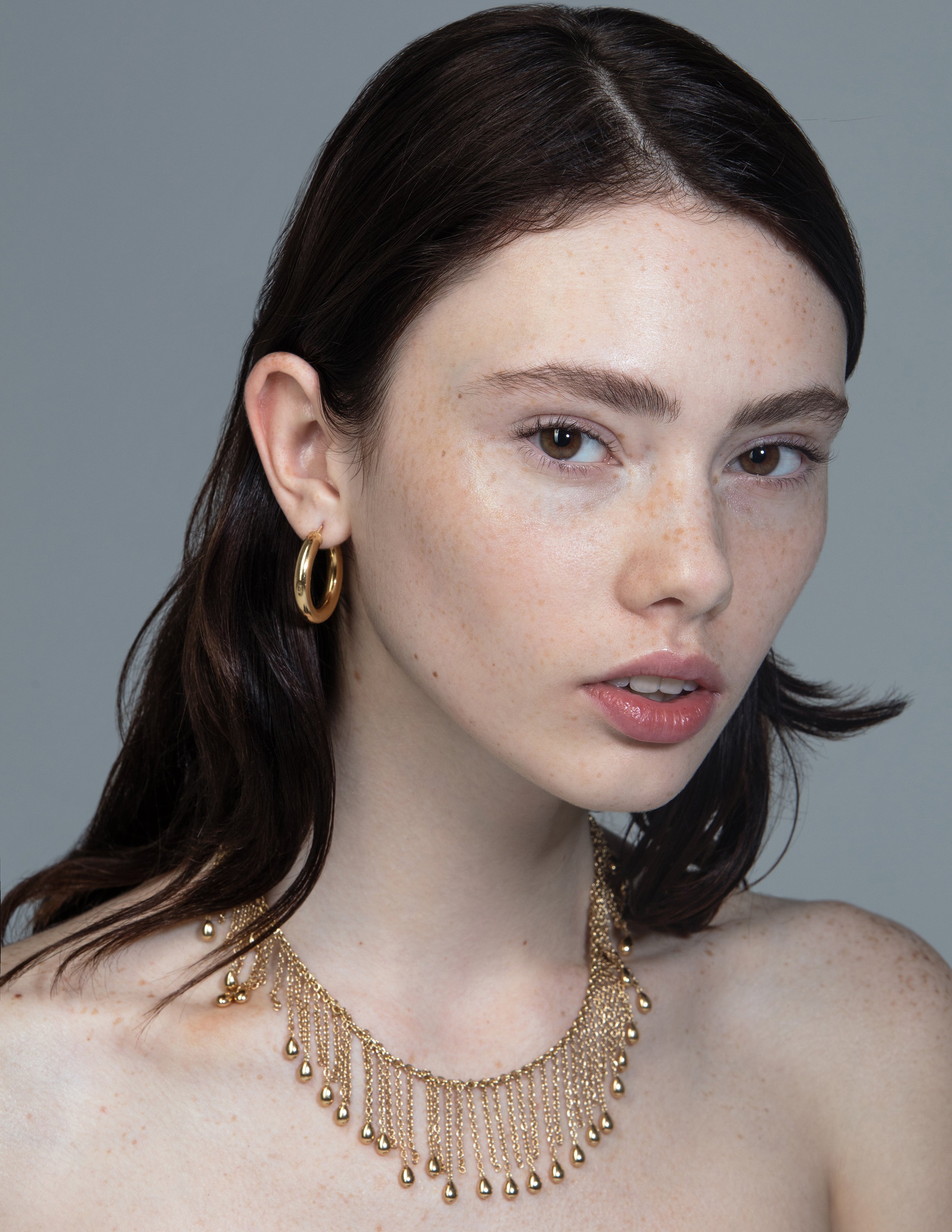 Drop Gold Large Necklace – BY STOLIE