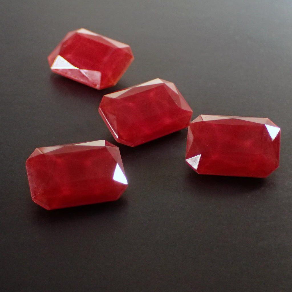 Blood Red Water Effect Czech Glass Faceted Fancy Stone Rare Handmade 1 Victoriana Supplies