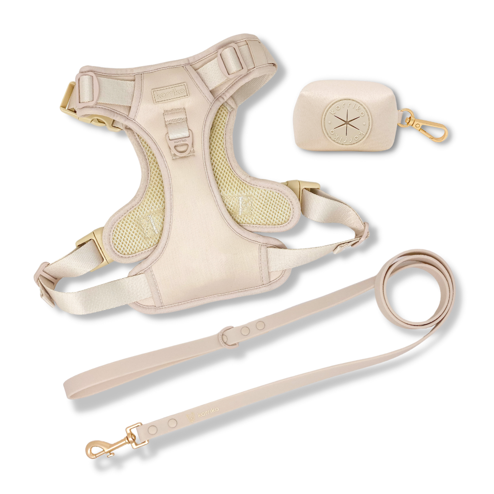 Harness Bundle Set - Almond Nude (Step-In) - Korriko Pet Supply